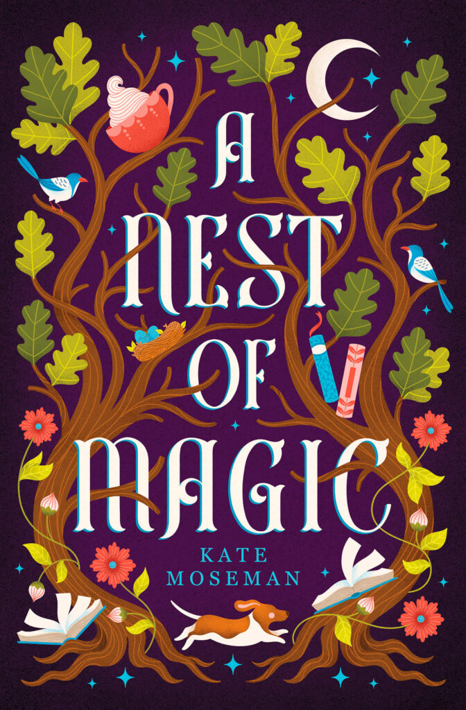 Book cover for A Nest of Magic: A Sapphic Cozy Fantasy by Kate Moseman